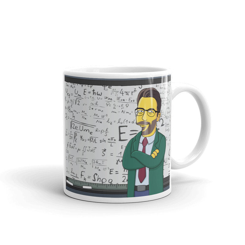 Math teacher coffee mug with custom cartoon portrait, Mathematics lecturer or math teacher mug, math student mug, maths teacher mug