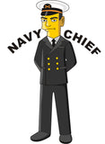 Navy Chief Gift - Custom Portrait from Photo as Yellow Character / navy gifts / navy veteran gift / chief petty officer / cpo