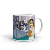Veterinarian mug with custom cartoon character portrait, vet tech mug, veterinary technician gift, vet student, vet nurse, vet tech gift
