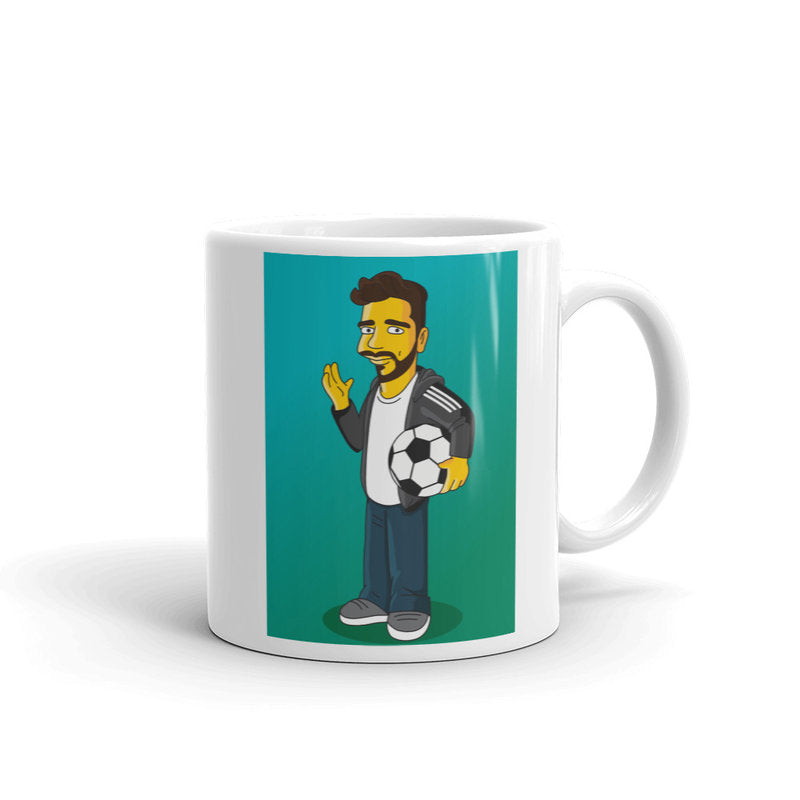 Soccer coach mug with custom cartoon portrait, soccer coach cup, soccer player mug, coach thank you cup, soccer mug, football coach mug