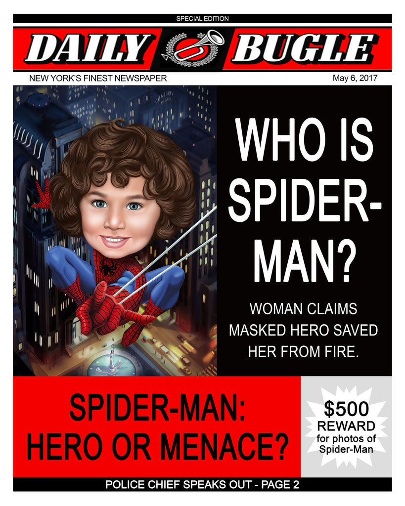 Spiderman Invitation - custom portrait and invitation / spiderman invite / boy spiderman party / spiderman birthday spider man spider-man
