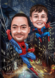 Super brother gift - custom portrait from photo / superboy / super son gift / super boy gift / brother superhero / super uncle