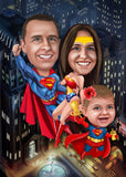 Super Mom Gift - Portrait from your photo / super wife gift / sister superhero gift / mom superhero gift