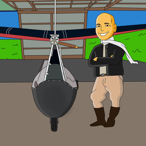 Flieger Karikatur