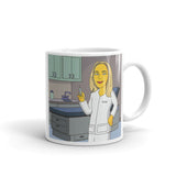 Nurse Mug - yellow cartoon character portrait printed on mug / custom nurse coffee mug / nurse practitioner mug