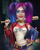 Harley Quinn Portrait from your photo / Joker and Harley Quinn art / Harley Quinn gift / daddys lil monster / daddys little monster