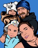 Family Pop Art Portrait from your Photo / Family Andy Warhol Style Portrait / custom pop art portrait