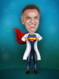 Doctor Superhero - Superhero Portrait from your photo / Doctor appreciation gift / Doctor recognition gift / Doctor of the year gift