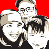 Family Pop Art Portrait from your Photo / Family Andy Warhol Style Portrait / custom pop art portrait