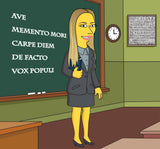 Latin Teacher Gift - Custom Portrait as Yellow Cartoon Character / Latin professor gift / Latin language