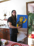 Glazier Gift - Custom Portrait from Photo as Yellow Character / Glazier art