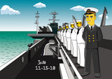 Navy Chief Gift - Custom Portrait from Photo as Yellow Character / navy gifts / navy veteran gift / chief petty officer / cpo