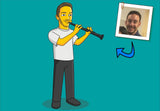 Clarinet Player Gift - Portrait as Cartoon Character / Clarinetist gift / Clarinet art / Clarinet gift