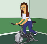 Spin Instructor Gift - Custom Portrait as Yellow Character / Peloton instructor / Spin class gift / Spinning Instructor