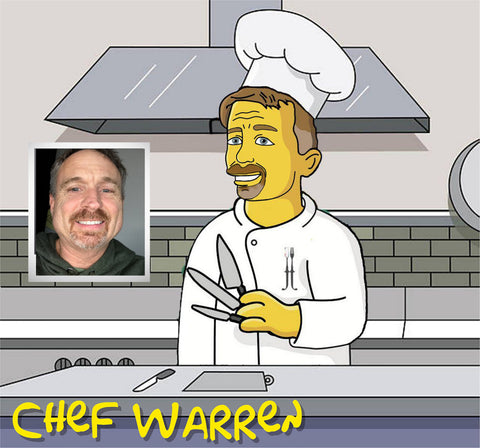 Chef Gift  - Custom Portrait as Yellow Character / custom chef gift / fun chef gift / cartoon chef / chef gift idea / chef gifts for women