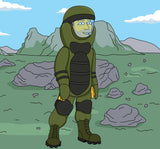 Bomb Squad Gift - Custom Portrait as Yellow Character, EOD Operator, bomb disposal, explosive ordnance disposal, explosive device disposal