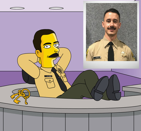 Corrections Officer Gift  - Custom Portrait as Yellow Cartoon Character / prison officer gift / prison guard gift / correctional officer