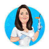 Dentist Logo - custom portrait for your business logo