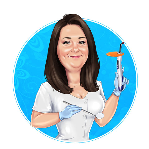 Dentist Logo - custom portrait for your business logo