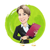 Lawyer Logo - custom portrait for your business logo / attorney logo