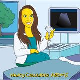 Sonographer Gift  - Custom Portrait as Yellow Character / ultrasound tech gift / sonography gifts /cardiac sonographer ultrasound technician