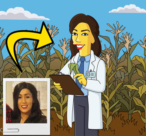 Agronomist Gift - Custom Portrait from Photo as Yellow Character