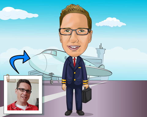 Pilot Karikatur, Karikatur Flugzeug