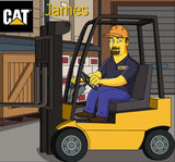 Forklift Driver Gift - Custom Portrait from your Photo as Yellow Character / Forklift Operator Gift