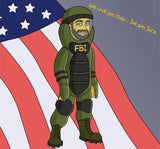 Bomb Squad Gift - Custom Portrait as Yellow Character, EOD Operator, bomb disposal, explosive ordnance disposal, explosive device disposal