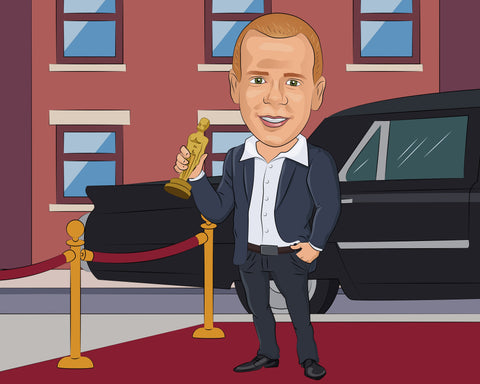 Schauspieler Karikatur