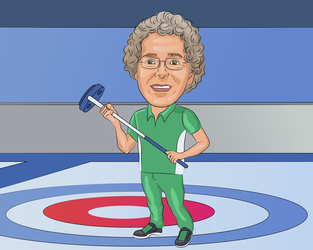 Curling Karikatur