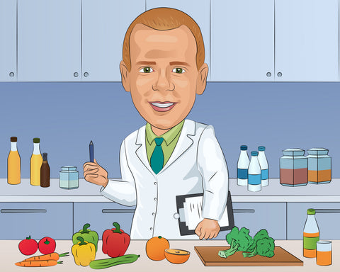 Ernährungsberater Karikatur