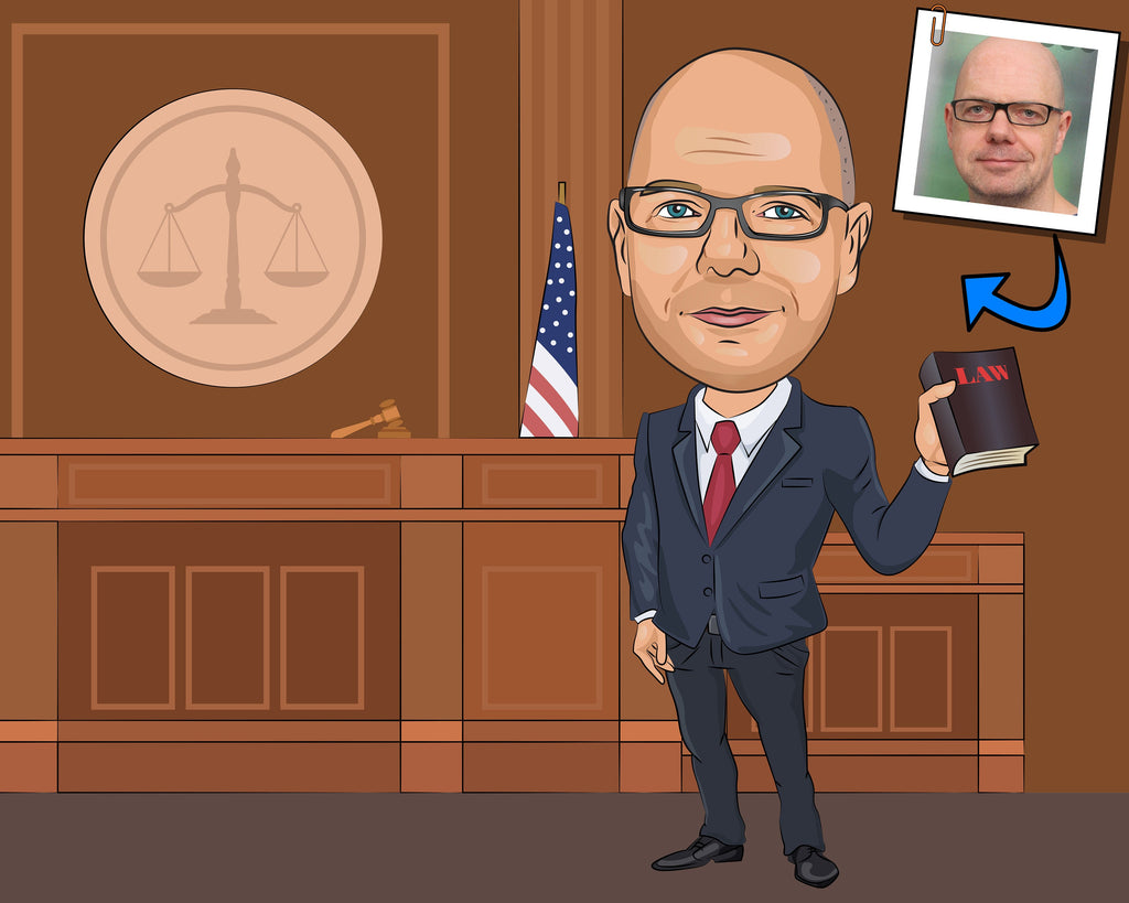 Anwalt Karikatur