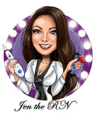 Custom Nurse Logo - custom portrait for your business logo / RN logo / medical logo