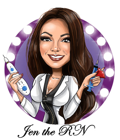 Custom Nurse Logo - custom portrait for your business logo / RN logo / medical logo