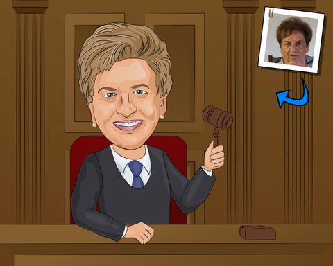 Richter Karikatur