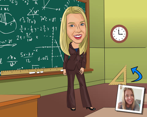 Mathematiklehrer Karikatur