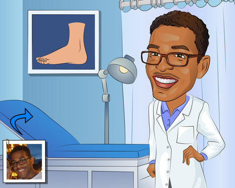 Podiatrist Karikatur