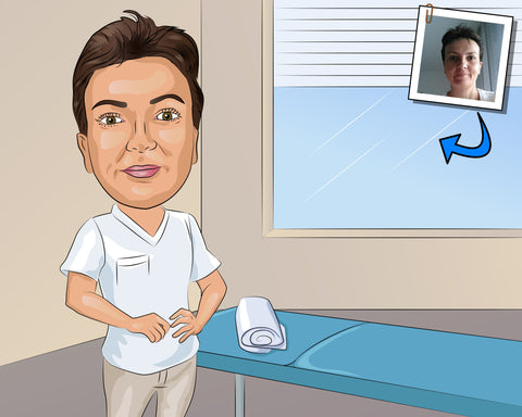 Masseur Karikatur